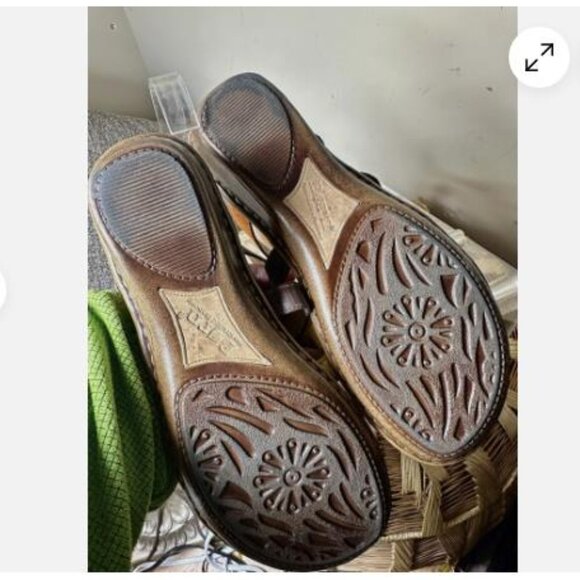 Womens Born Multi Color Strappy Ankle Strap Leather Comfort Sandals Size 8 - Picture 5 of 6